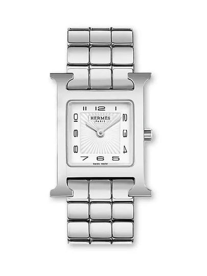 Heure H 25MM Metal Watch Silver - HERMES - BALAAN 2