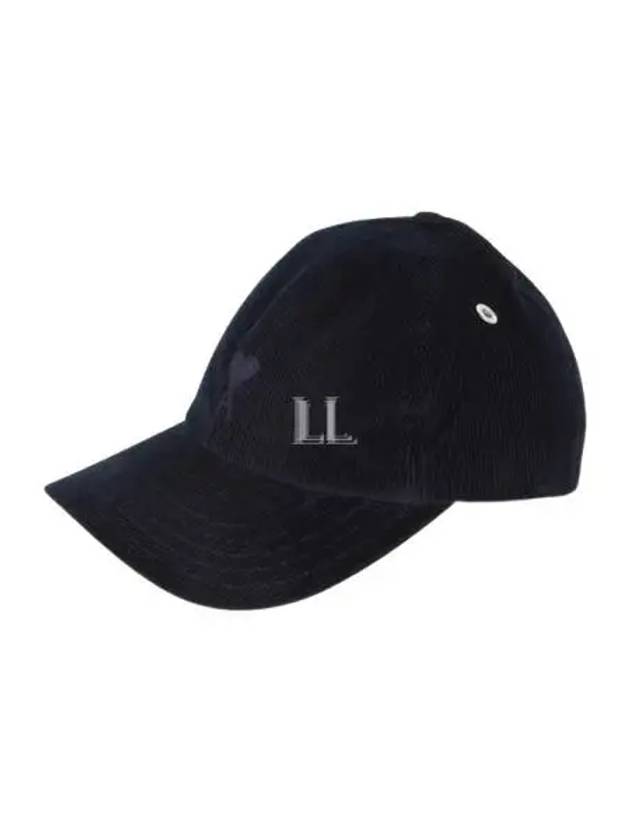 De Coeur Tone-On-Tone Embroidery Corduroy Ball Cap Navy - AMI - BALAAN 2