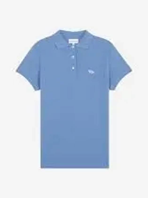 Baby Fox Patch Regular Polo Shirt Blue - MAISON KITSUNE - BALAAN 2