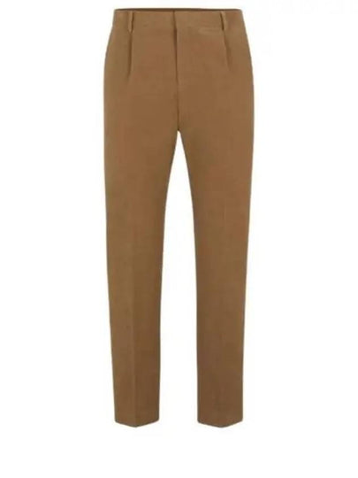 Green C Peter Cotton Twill Relax Fit Trousers 50521622 282 Weaving Pants - HUGO BOSS - BALAAN 1