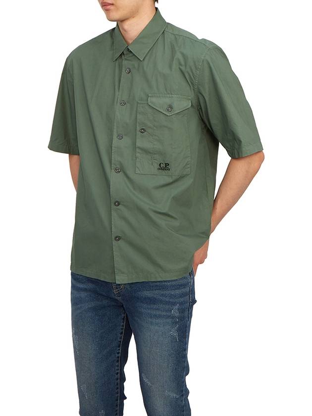 Short Sleeve Shirt 16CMSH208A005328G 649 Green - CP COMPANY - BALAAN 5