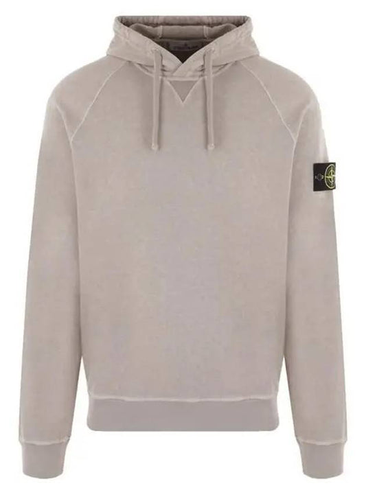 Men's Waffen Patch OLD Treatment Cotton Hoodie Dove Grey - STONE ISLAND - BALAAN 1