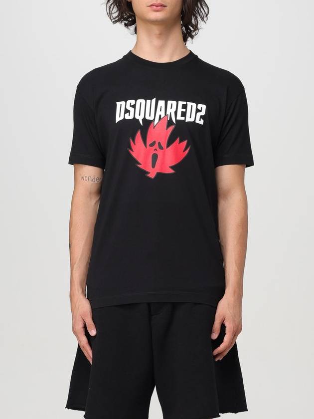 T-shirt di cotone Dsquared2 con stampa logo - DSQUARED2 - BALAAN 1