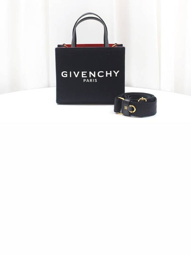 Canvas Mini G Tote Shoulder Bag Black BB50N0B1F1001 - GIVENCHY - BALAAN 1