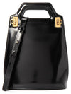 Wanda North South Mini Tote Bag Black - SALVATORE FERRAGAMO - BALAAN 2