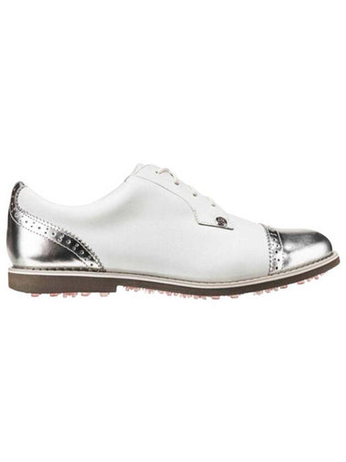 Cap Toe Galliventer Golf Shoes White Silver G4LC0EF04 - G/FORE - BALAAN 1