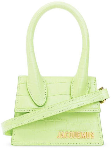 Le Chiquito Signature Croco Mini Tote Bag Light Green - JACQUEMUS - BALAAN 1