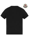 Kids Short Sleeve T Shirt Black 8C00007 83907 999 8A 10A - MONCLER - BALAAN 3