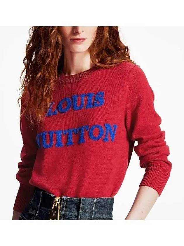 Big Logo Knit Top Red - LOUIS VUITTON - BALAAN 3