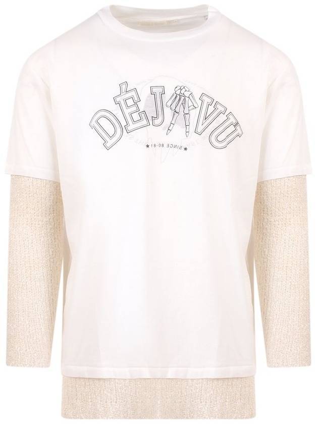 Deja Vu Printing Layered Long Sleeve T-Shirt White - OUR LEGACY - BALAAN 1