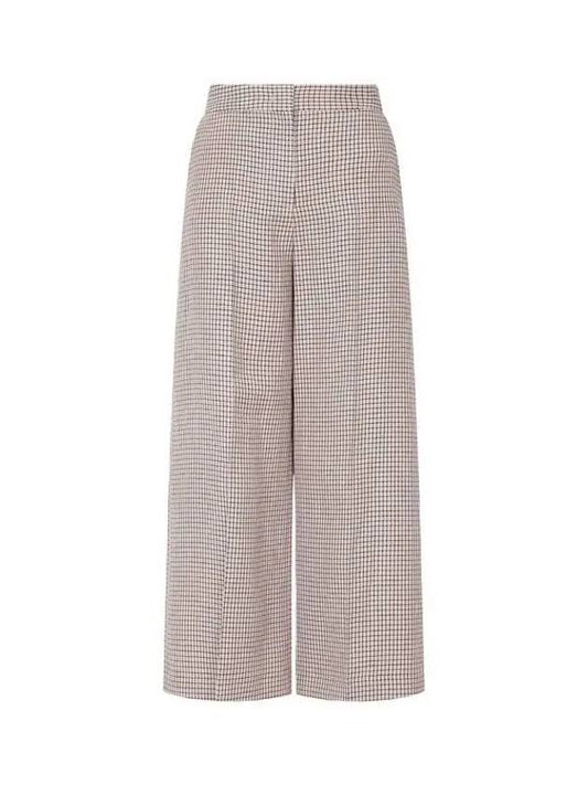 PS Women s Check Wide Banding Pants Light Purple 271655 - PAUL SMITH - BALAAN 1