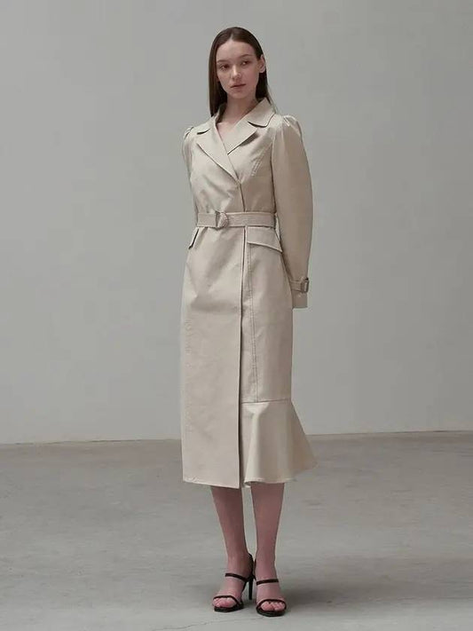 Women's Lily Trench Coat Light Beige - AME - BALAAN 1