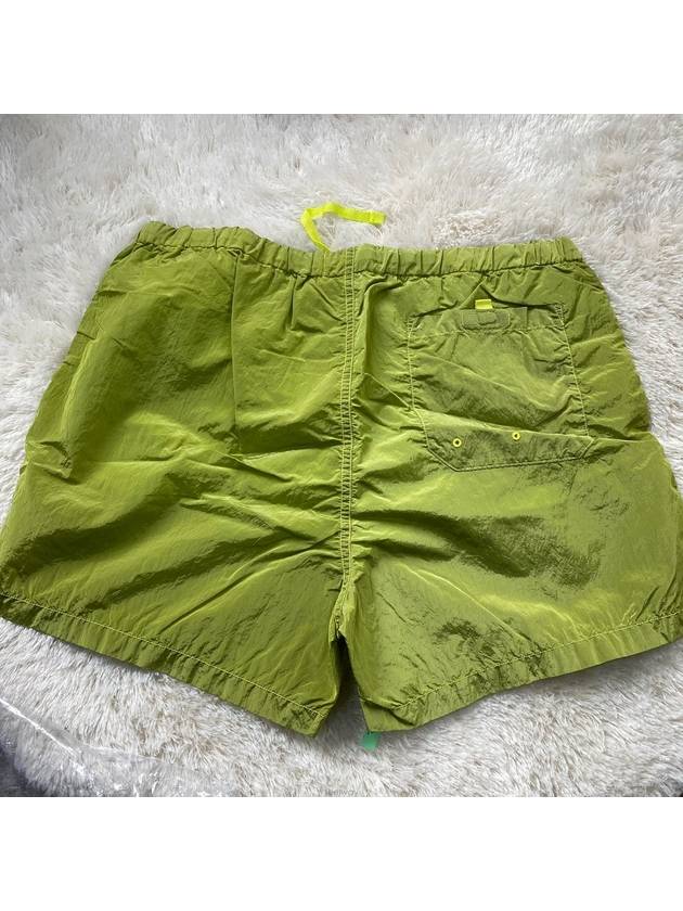 Logo Patch Nylon Metal Swim Shorts Lime - STONE ISLAND - BALAAN 3