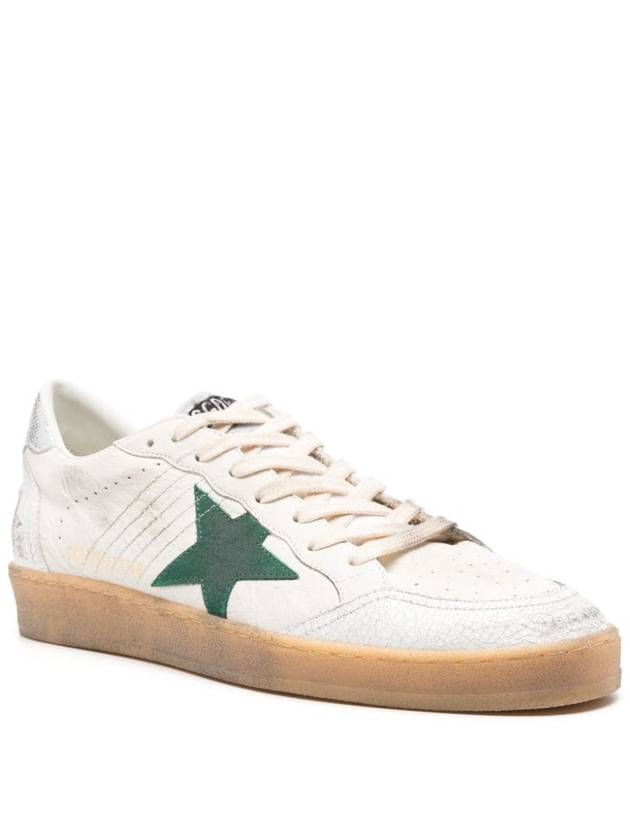 Ballstar Low Top Sneakers White Green - GOLDEN GOOSE - BALAAN 3