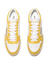 Men's Downtown Triangle Logo Leather Low Top Sneakers White Sun - PRADA - BALAAN 2