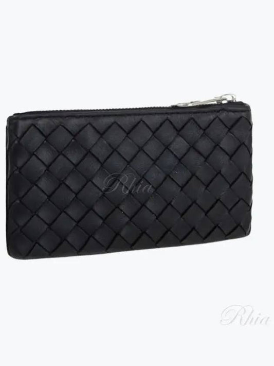 Intrecciato Key Case Coin Purse Black - BOTTEGA VENETA - BALAAN 2