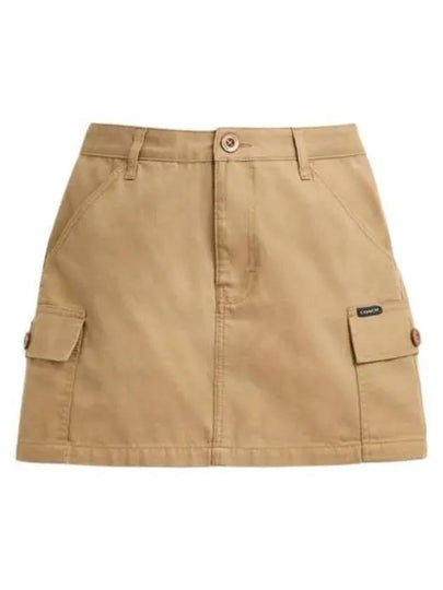 Cargo Organic Cottono A-Line Skirt Khaki - COACH - BALAAN 2