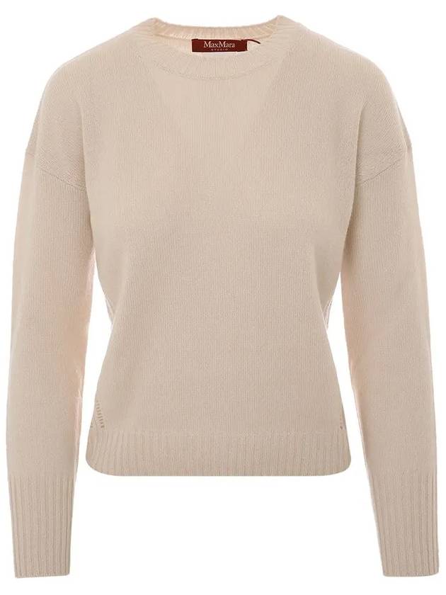 Alinda Crew Neck Knit Top Ivory - MAX MARA - BALAAN 3