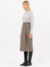 Tulip Midi Pleated Skirt Olive - JUN BY JUN K - BALAAN 3