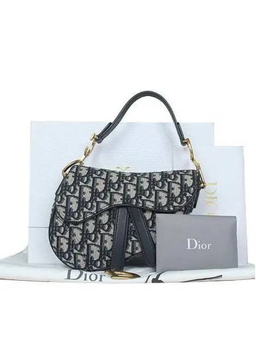 M0447CTZQ Oblique Mini Saddle Shoulder Bag - DIOR - BALAAN 1