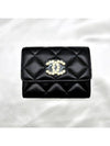 Snap Flap Card Wallet Lambskin Black AP3812 - CHANEL - BALAAN 4