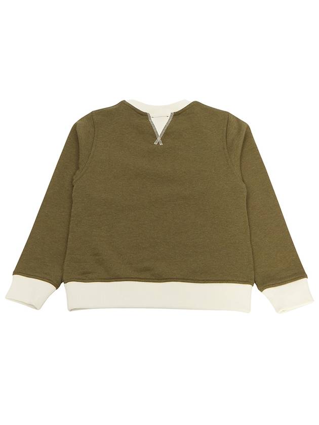 Kids Embroidered Logo Sweatshirt Khaki - BURBERRY - BALAAN 3