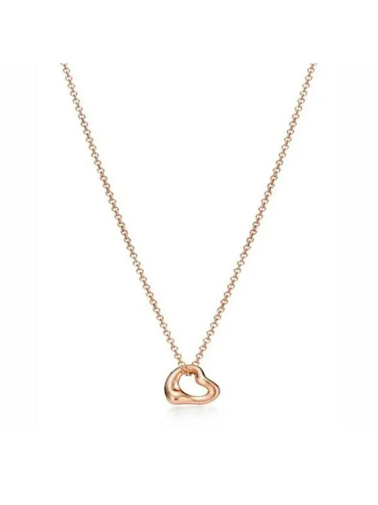 Open Heart Pendant Necklace Rose Gold - TIFFANY & CO. - BALAAN 1