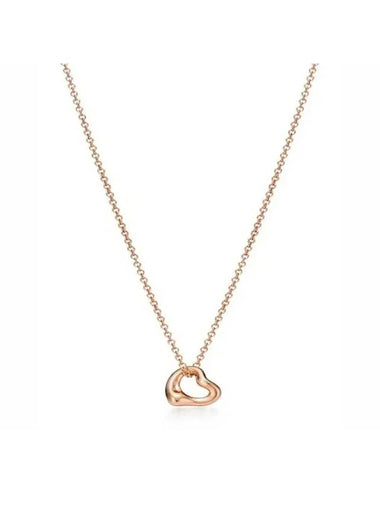 Open Heart Pendant Necklace Rose Gold - TIFFANY & CO. - BALAAN 1