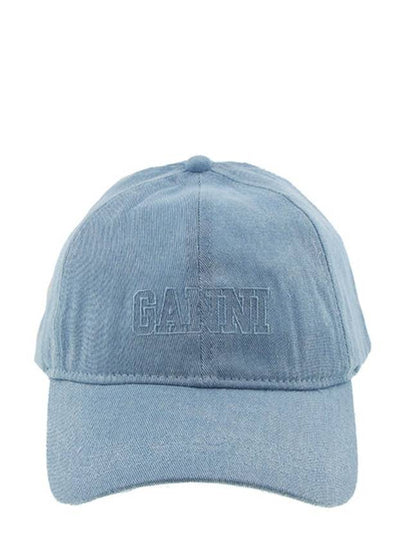 Embroidered Logo Denim Ball Cap Baby Blue - GANNI - BALAAN 2