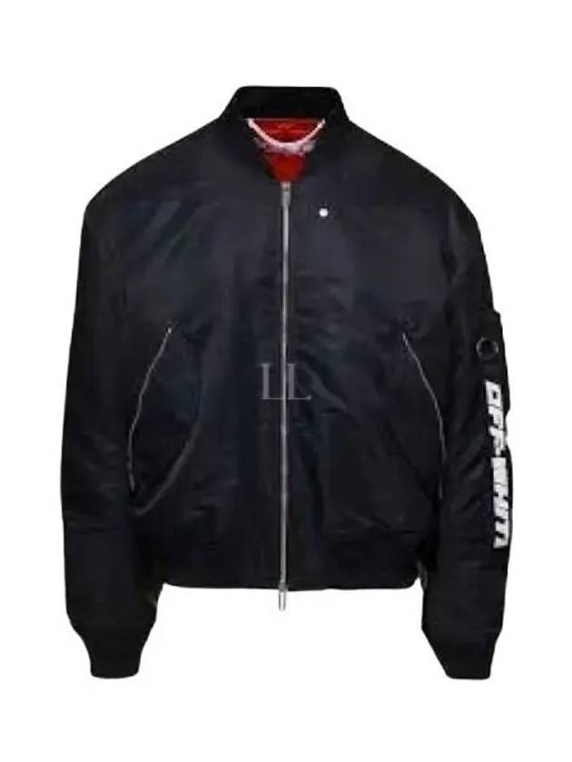 Nylon Bomber Jacket Black - OFF WHITE - BALAAN 2