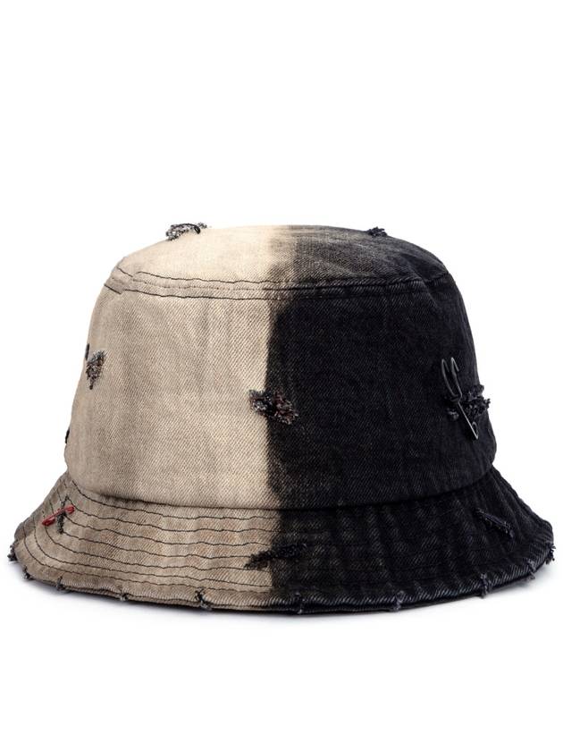 BBD Division Smile Logo Denim Bucket Hat Black - BLACKBLOND - BALAAN 3