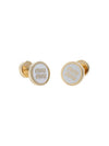 Enameled Metal Earrings White - MIU MIU - BALAAN 9