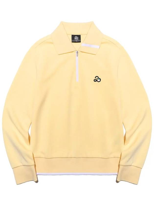 YOKO Collar Neck Half Zip Up Long Sleeve Sweatshirt YELLOW - 20THHOLE - BALAAN 4