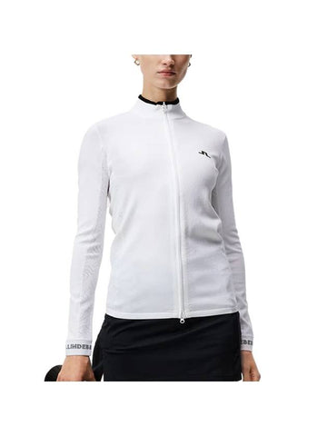 Almaida Full Zip Knit Top White - J.LINDEBERG - BALAAN 1