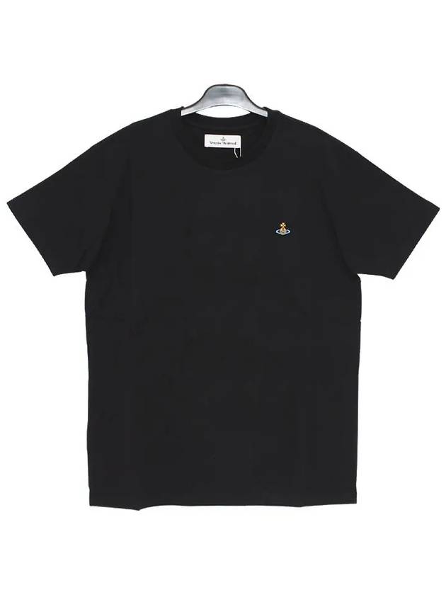 ORB Logo Cotton Short Sleeve T-Shirt Black - VIVIENNE WESTWOOD - BALAAN 2