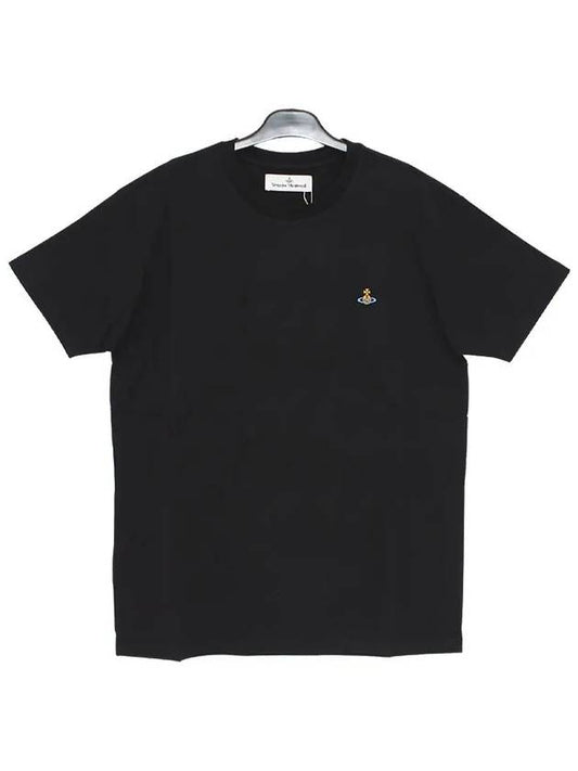 ORB Logo Cotton Short Sleeve T-Shirt Black - VIVIENNE WESTWOOD - BALAAN 2