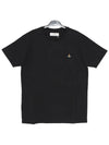 ORB Logo Cotton Short Sleeve T-Shirt Black - VIVIENNE WESTWOOD - BALAAN 4