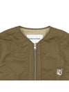 Maison Kitsune Fox Head Patch Quilted Jacket LW02110WQ4016 KHAKI - MAISON KITSUNE - BALAAN 3