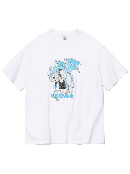 FIRE DRAGON T SHIRT WHITE - KEEMHII - BALAAN 1