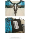 Turquoise Wing Long Sleeve T-Shirt Beige - MARCELO BURLON - BALAAN 7