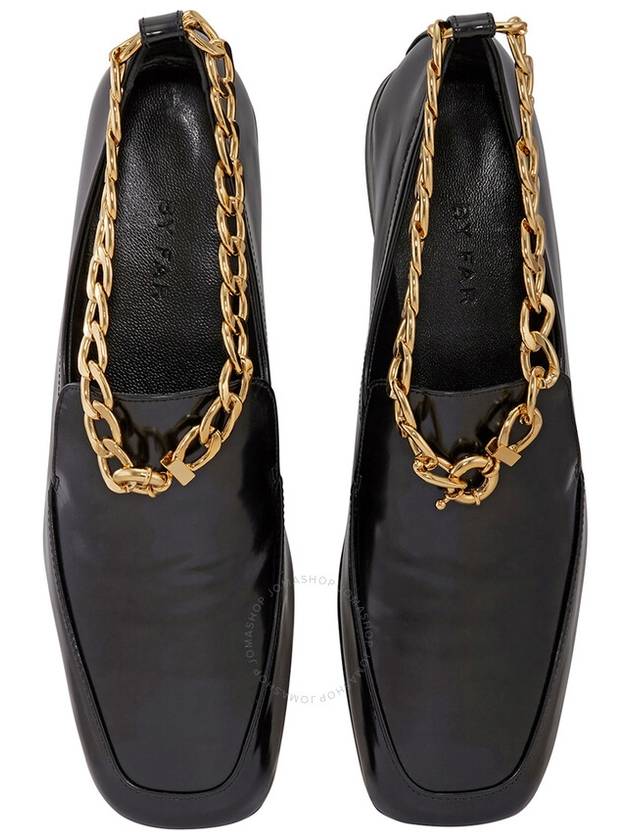 By Far Ladies Nick Chain-anklet Leather Loafers, Brand Size 36 (US Size 6) - BY FAR - BALAAN 3