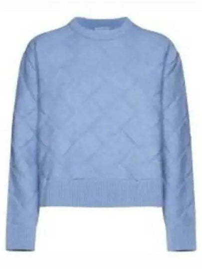 Intrecciato Wool Knit Top Light Blue - BOTTEGA VENETA - BALAAN 2