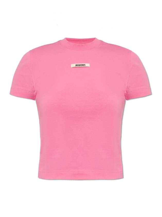 Le Gros Grain Short Sleeve T-Shirt Pink - JACQUEMUS - BALAAN 2