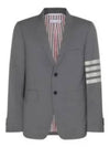 Plain Weave Suiting 4 Bar Classic Sport Jacket Medium Grey - THOM BROWNE - BALAAN 2