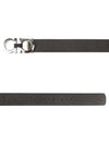 Gancini Reversible Adjustable Leather Belt Testa Di Moro Black - SALVATORE FERRAGAMO - BALAAN.