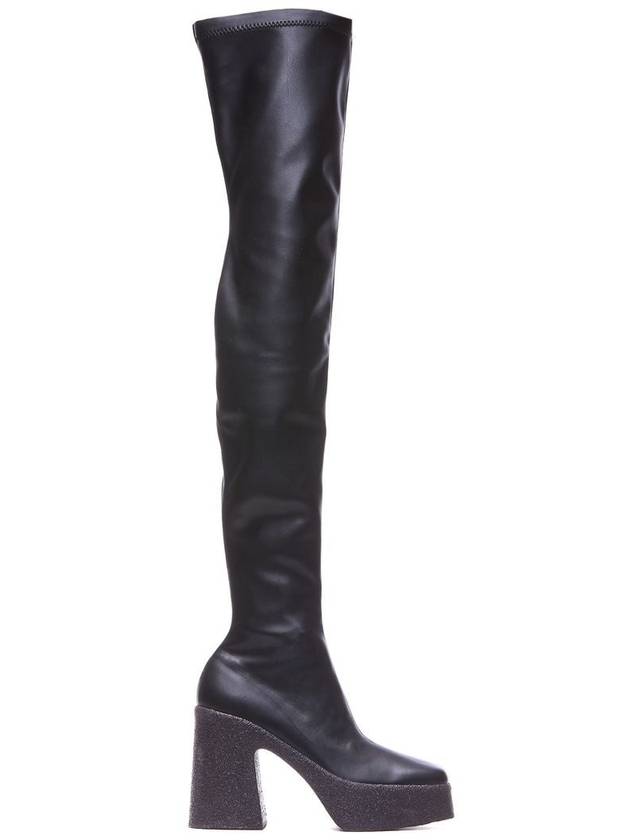 leather long boots black - STELLA MCCARTNEY - BALAAN 2