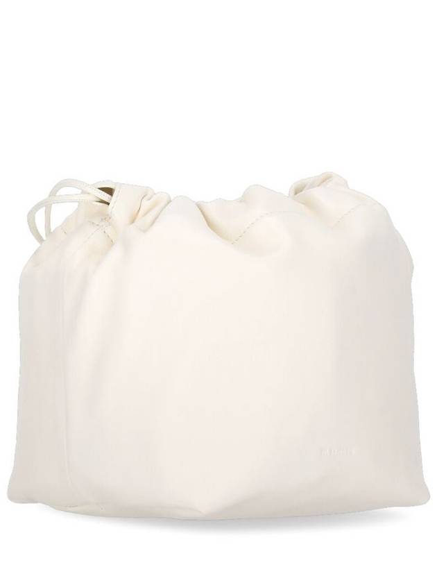 Drawstring Nappa Bucket Bag White - JIL SANDER - BALAAN 6