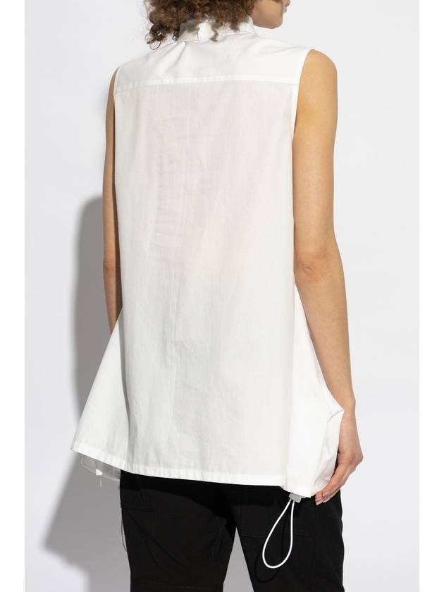 Yohji Yamamoto Oversize Shirt, Women's, White - YOHJI YAMAMOTO - BALAAN 4