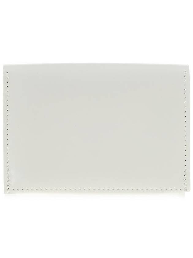 Logo Leather Card Wallet White - JIL SANDER - BALAAN 4