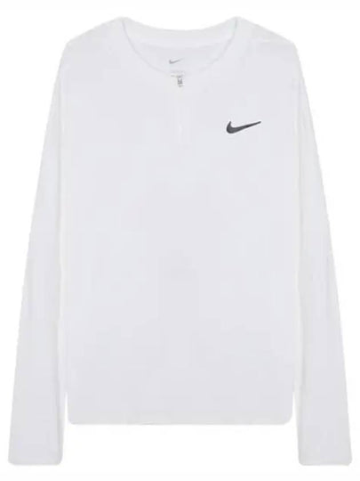 Dri-Fit Advantage Half-Zip Long Sleeve T-Shirt White - NIKE - BALAAN 2